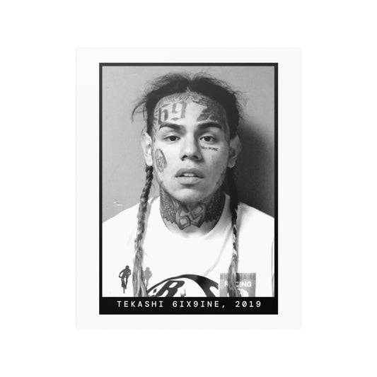 Póster de la foto policial del rapero Tekashi 6ix9ine de 2019