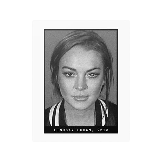 Póster de la foto policial de Lindsay Lohan, actriz de 2013