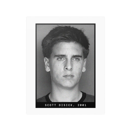 Póster de fotografía policial de Scott Disick, 2001