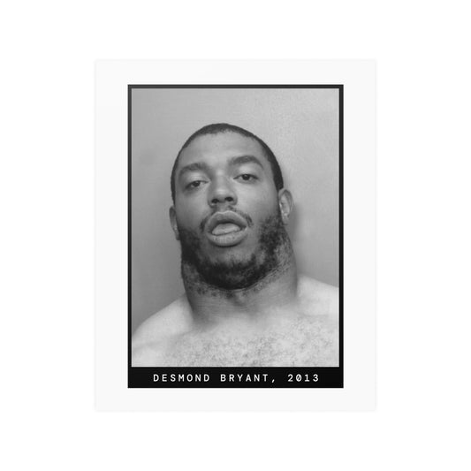 Póster de la foto policial del deportista Desmond Bryant de 2013