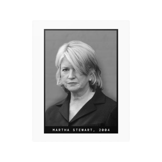 Póster de la foto policial de una celebridad de Martha Stewart, 2004