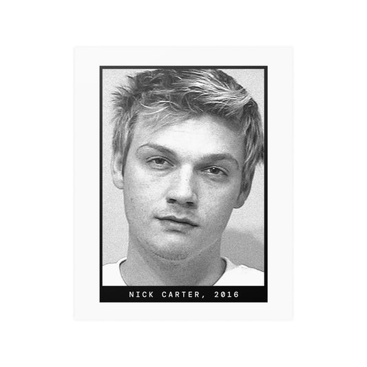 Póster de la foto policial del cantante Nick Carter, 2016