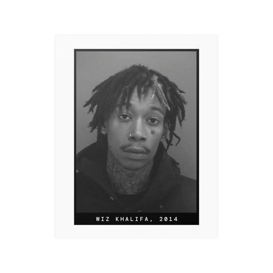 Póster de la foto policial del rapero Wiz Khalifa de 2014